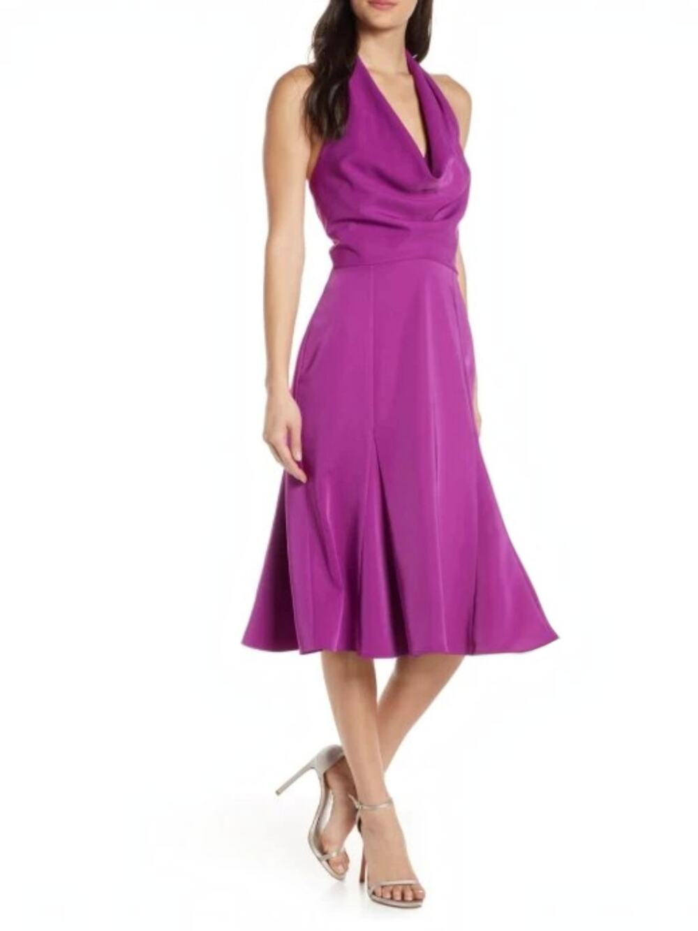 Harlyn Halter Plunging Neckline Fit and Flare Cocktail Dress Size Small NWT